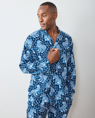 Tiger Queen - Men's Lightweight Flannel Long PJ Set - Indigo