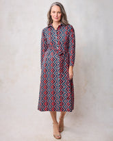 Kaleidoscope Diamond - Monaco Dress - Navy/Red