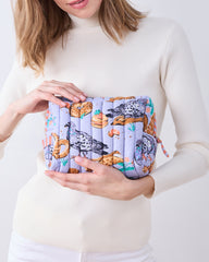 Peckish Pastries - Quilted Pouch - Lavender Lovebird
