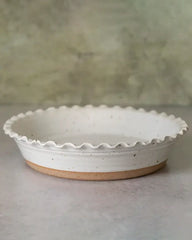 White - Sage Valley Pottery Pie Dish
