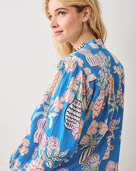 Antique Vases - On a Whim Blouse - Blue Sky