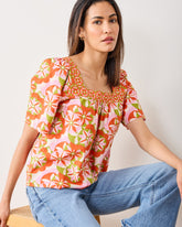 Flower Hour - Tara Blouse - Lava Lamp