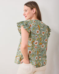 India Bloom - Royal Blouse - Sage