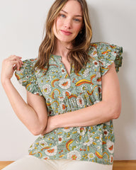 India Bloom - Royal Blouse - Sage