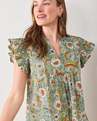 India Bloom - Royal Blouse - Sage