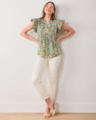 India Bloom - Royal Blouse - Sage