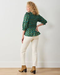 Texas Bouquet - Myrtle Blouse - Desert Moss