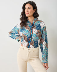 Vintage Patchwork - Mabel Blouse - Mocha