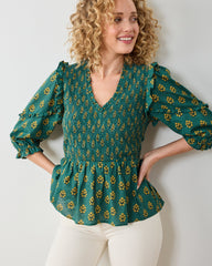 Texas Bouquet - Myrtle Blouse - Desert Moss