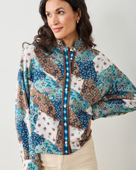 Vintage Patchwork - Mabel Blouse - Mocha