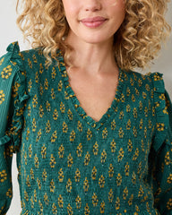 Texas Bouquet - Myrtle Blouse - Desert Moss