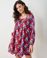 Moonflower Vine - Cypress Dress - Barn Red