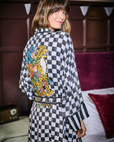 Courtly Check Bagheera - Eco Satin Robe - Floral