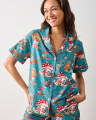 Autumn Critters - Short PJ Set - Teal