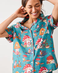 Autumn Critters - Short PJ Set - Teal