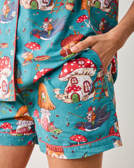 Autumn Critters - Short PJ Set - Teal
