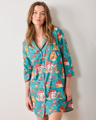 Autumn Critters - Sleep Shirt - Teal