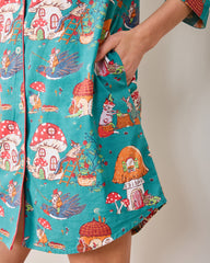 Autumn Critters - Sleep Shirt - Teal