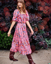 Folklore Flowers - Collins Dress - Bright Rose