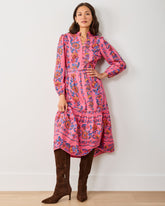 Folklore Flowers - Monroe Dress - Bright Rose