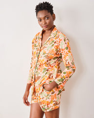 Hedgehog Forest - Long Sleeve Top & Shorts Set - Peach Leaf