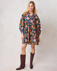 Mushroom Medley - Night Sky Dress - Navy