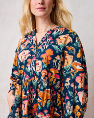 Mushroom Medley - Night Sky Dress - Navy