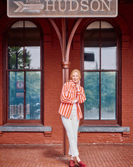Bold Stripe - Quilted Jacket - Pink Copper