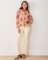 Wildflower Stripes - Mabel Blouse - Ivory Wine