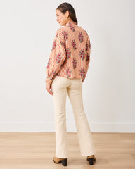 Wildflower Stripes - Mabel Blouse - Ivory Wine
