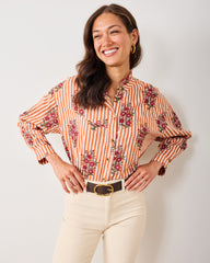 Wildflower Stripes - Mabel Blouse - Ivory Wine