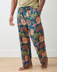 Turkey Trot - Lightweight Flannel Men's PJ Pants - Midnight Navy