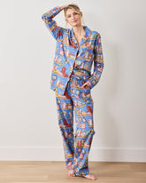 Unleashed Stories - Tall Long PJ Set - Bookkeeper Blue