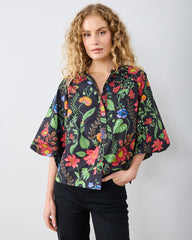 Moonlit Botanical - Blair Blouse - Ink