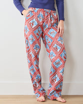 Reindeer Games - Lightweight Flannel PJ Pants - Red Sleigh
