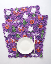 Halloween House Cats - Placemats Set Of 4 - Purple Tonic