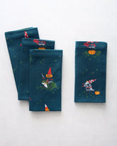 Mischief Night - Dinner Napkins Set Of 4 - Nightfall Blue