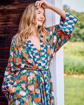 Pumpkin Patch - Eco Satin Robe - Midnight Harvest