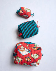 Blinis & Martinis - Three's Best Pouch Set - Matchbook Red