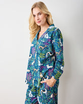 Must Love Dogs - Petite Lightweight Flannel Long PJ Set - Indigo