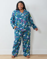Must Love Dogs - Tall Lightweight Flannel Long PJ Set - Indigo