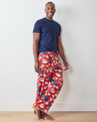 Blinis & Martinis - Midweight Flannel Men's PJ Pants - Matchbook Red