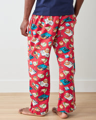 Blinis & Martinis - Midweight Flannel Men's PJ Pants - Matchbook Red