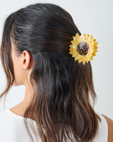 Sunflower - Hand-Painted Claw Hair Clip