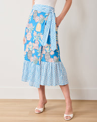 Antique Vases - Anika Skirt - Blue Sky