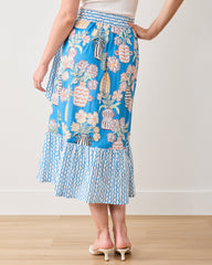Antique Vases - Anika Skirt - Blue Sky