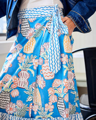 Antique Vases - Anika Skirt - Blue Sky