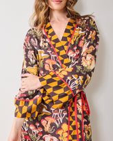 Mushroom Medley - Eco Satin Robe - Truffle