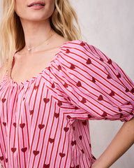 Sweethearts - Piper Blouse - Blushing Valentine