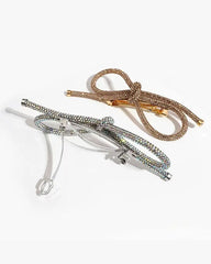 Gold - Sparkling Bow Barette - LadyJuneAccessories